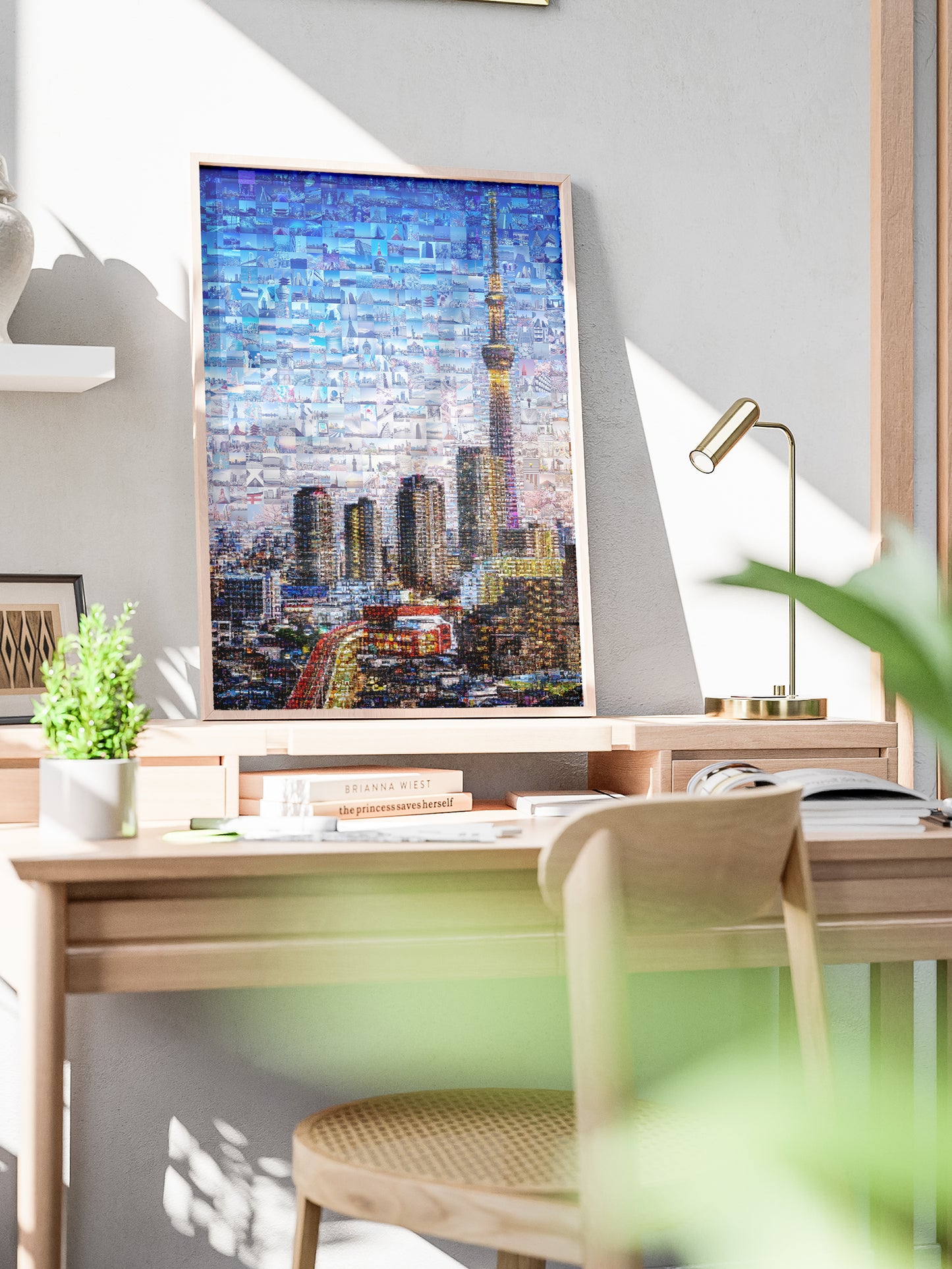 Tokyo Skytree Night Lights – Japan Mosaic Art Print AtelierMosaics
