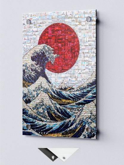 The Great Wave of Japan – Mosaic Wall Art Print - AtelierMosaics