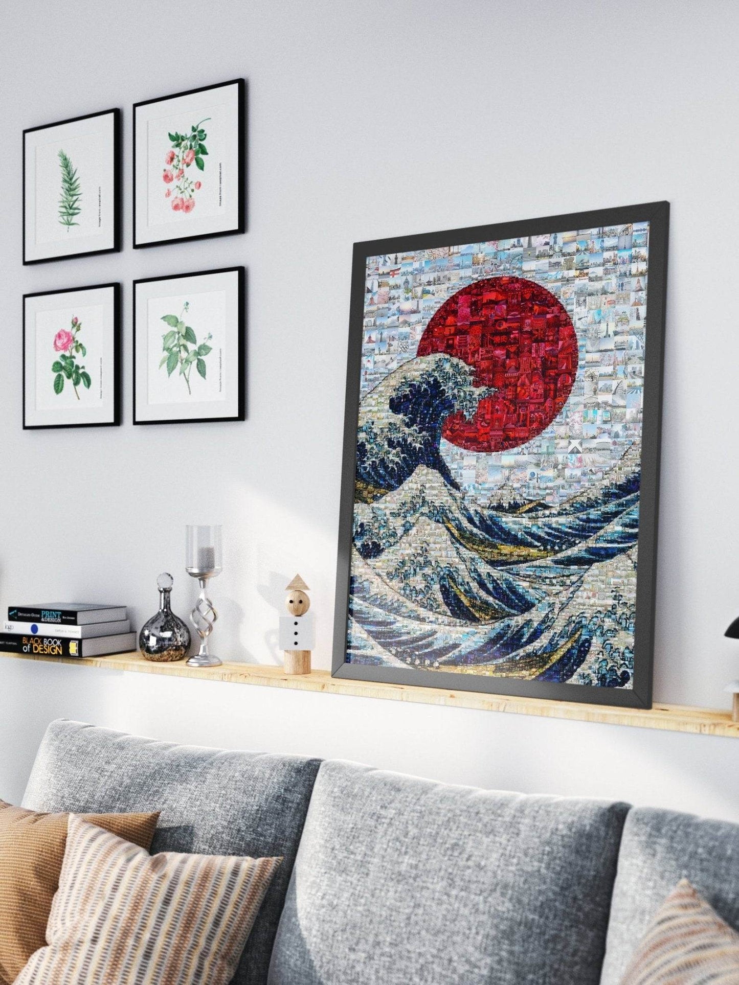 The Great Wave of Japan – Mosaic Wall Art Print - AtelierMosaics