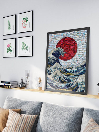The Great Wave of Japan – Mosaic Wall Art Print - AtelierMosaics
