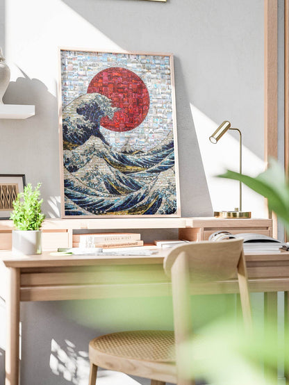 The Great Wave of Japan – Mosaic Wall Art Print - AtelierMosaics