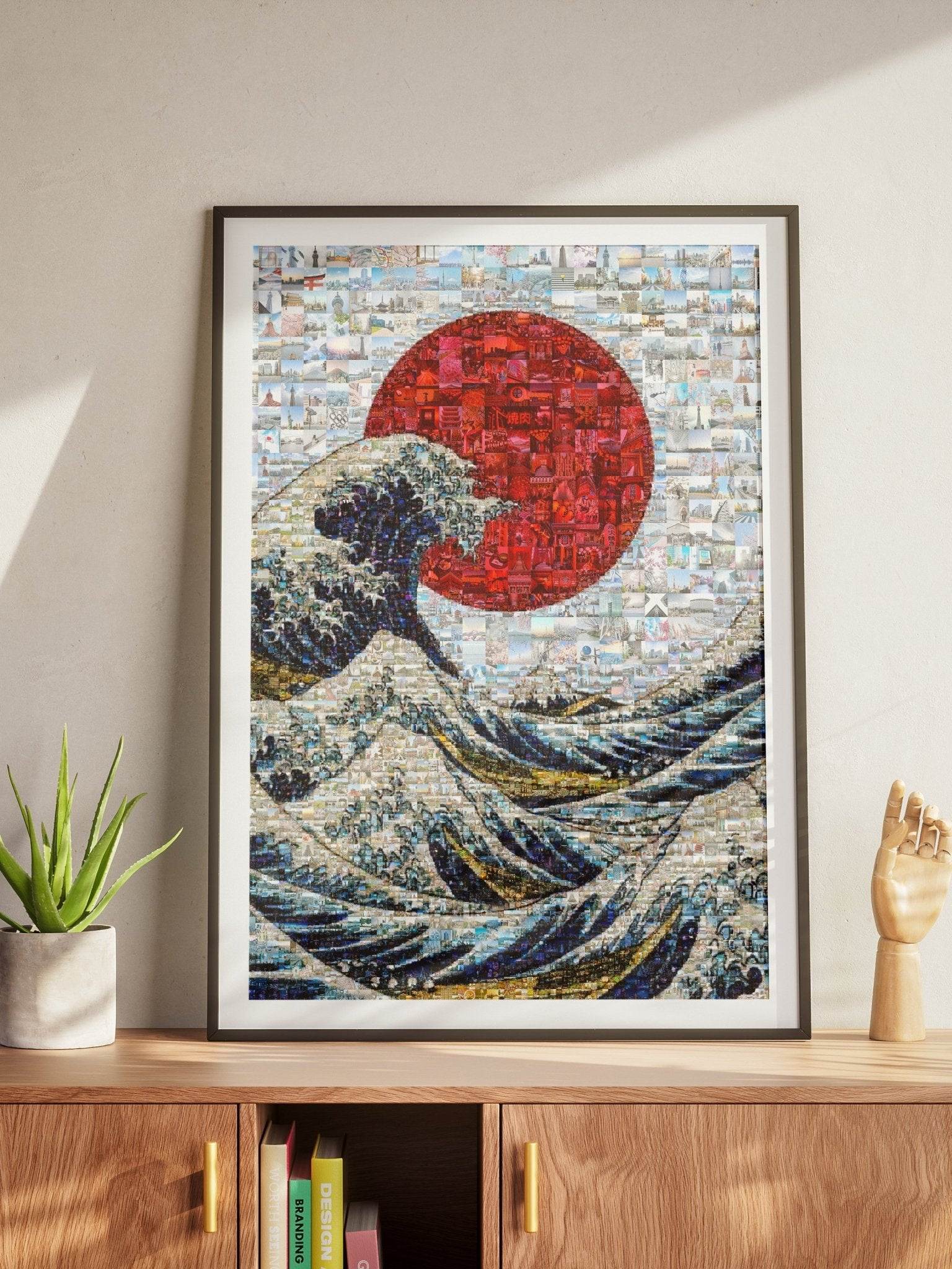 The Great Wave of Japan – Mosaic Wall Art Print - AtelierMosaics