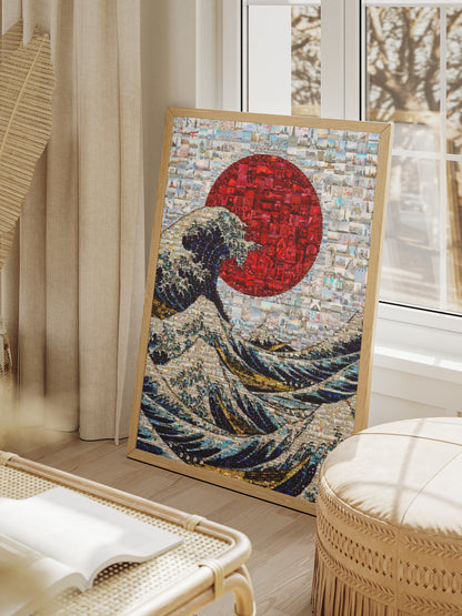 The Great Wave of Japan – Mosaic Wall Art Print AtelierMosaics
