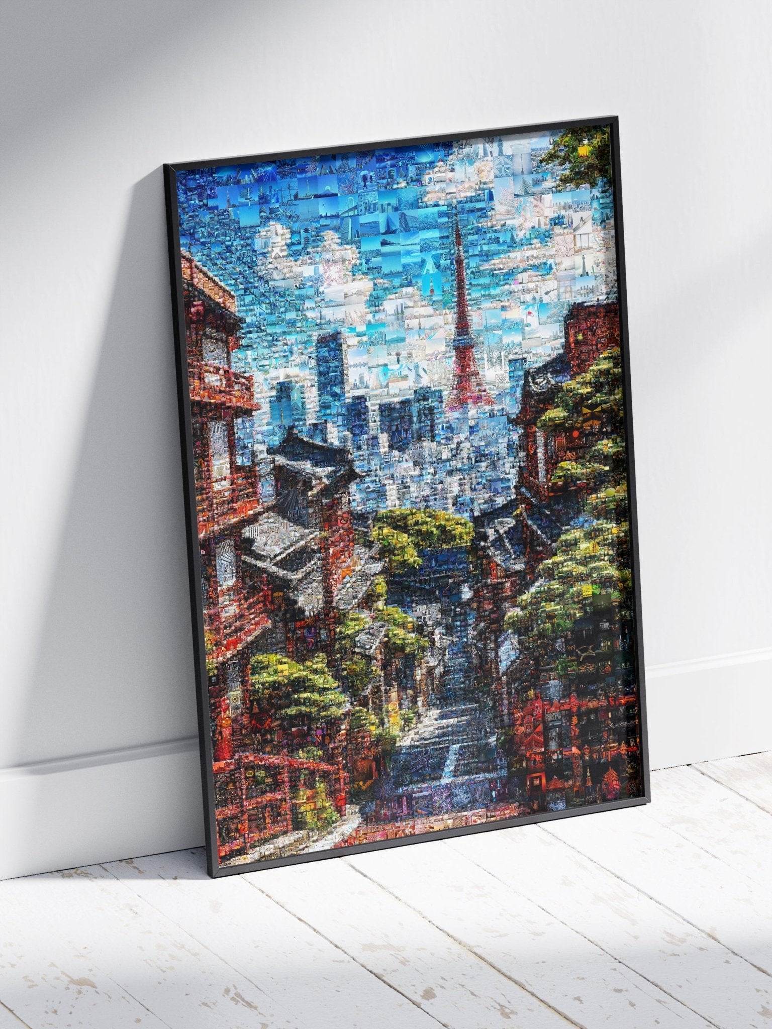 Tokyo Tower View – Japanese Mosaic Wall Art - AtelierMosaics