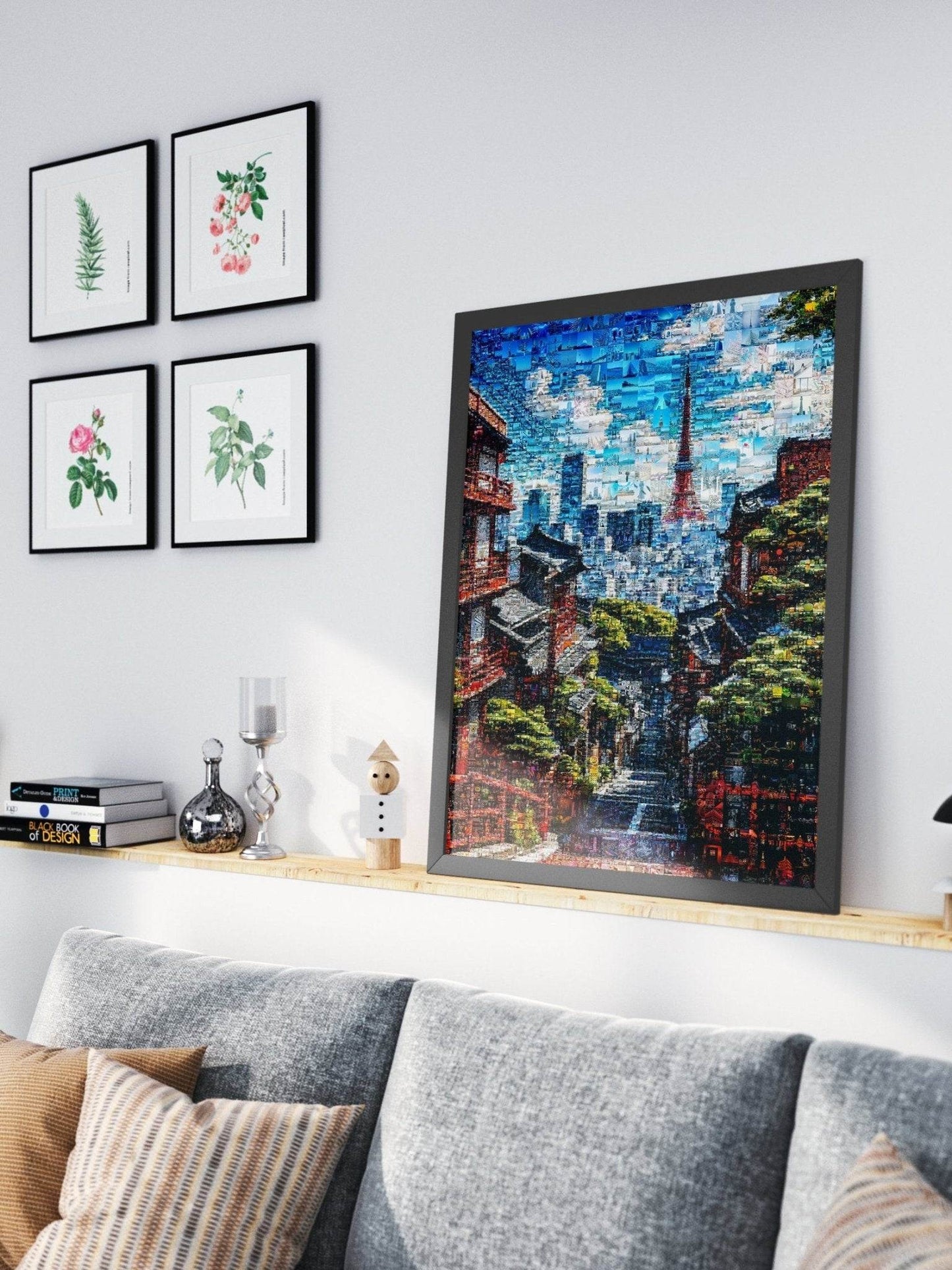 Tokyo Tower View – Japanese Mosaic Wall Art - AtelierMosaics
