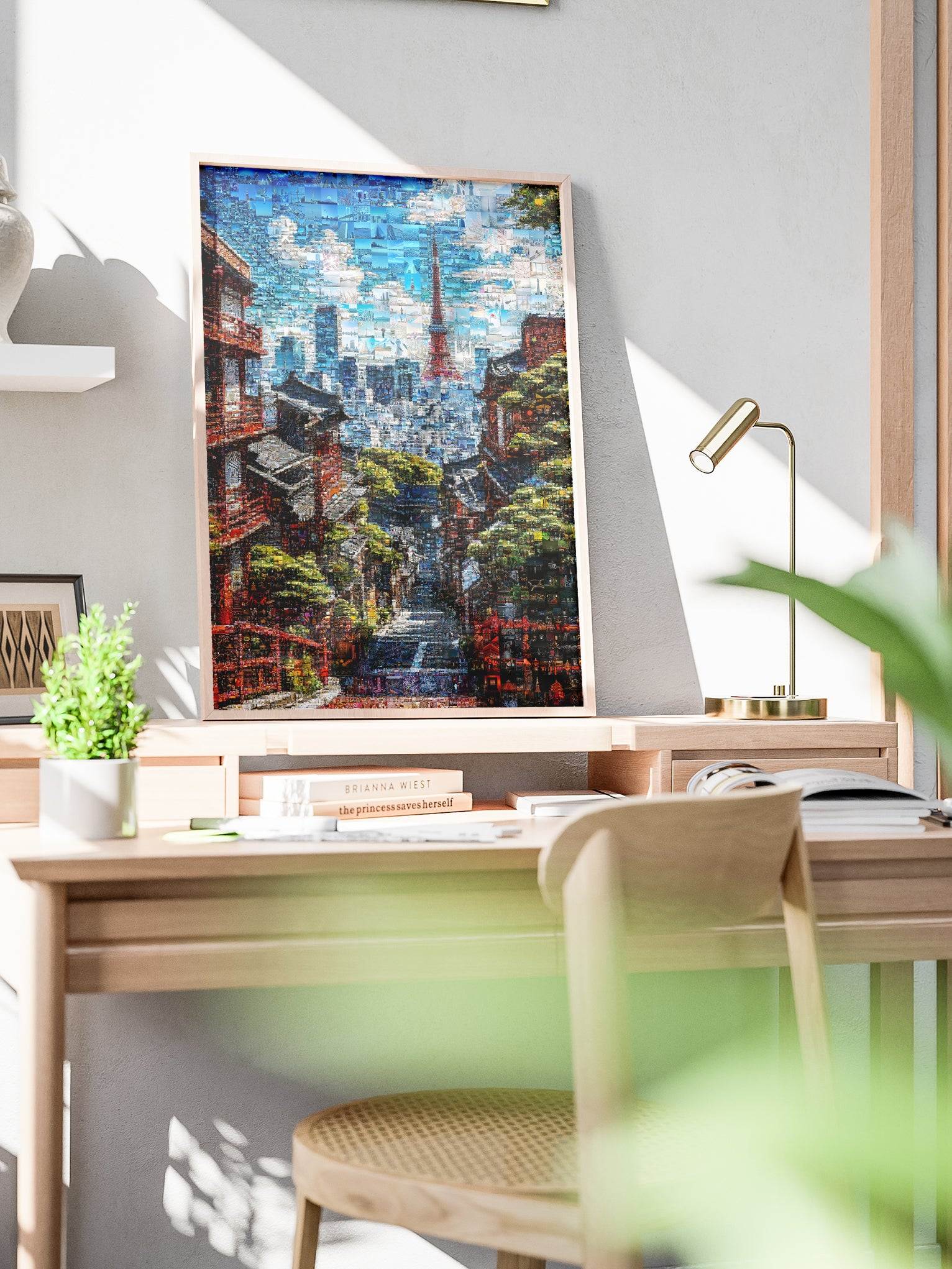 Tokyo Tower View – Japanese Mosaic Wall Art - AtelierMosaics