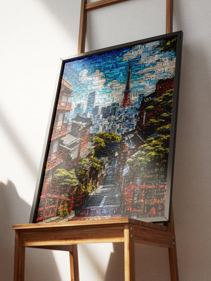 Tokyo Tower View – Japanese Mosaic Wall Art AtelierMosaics