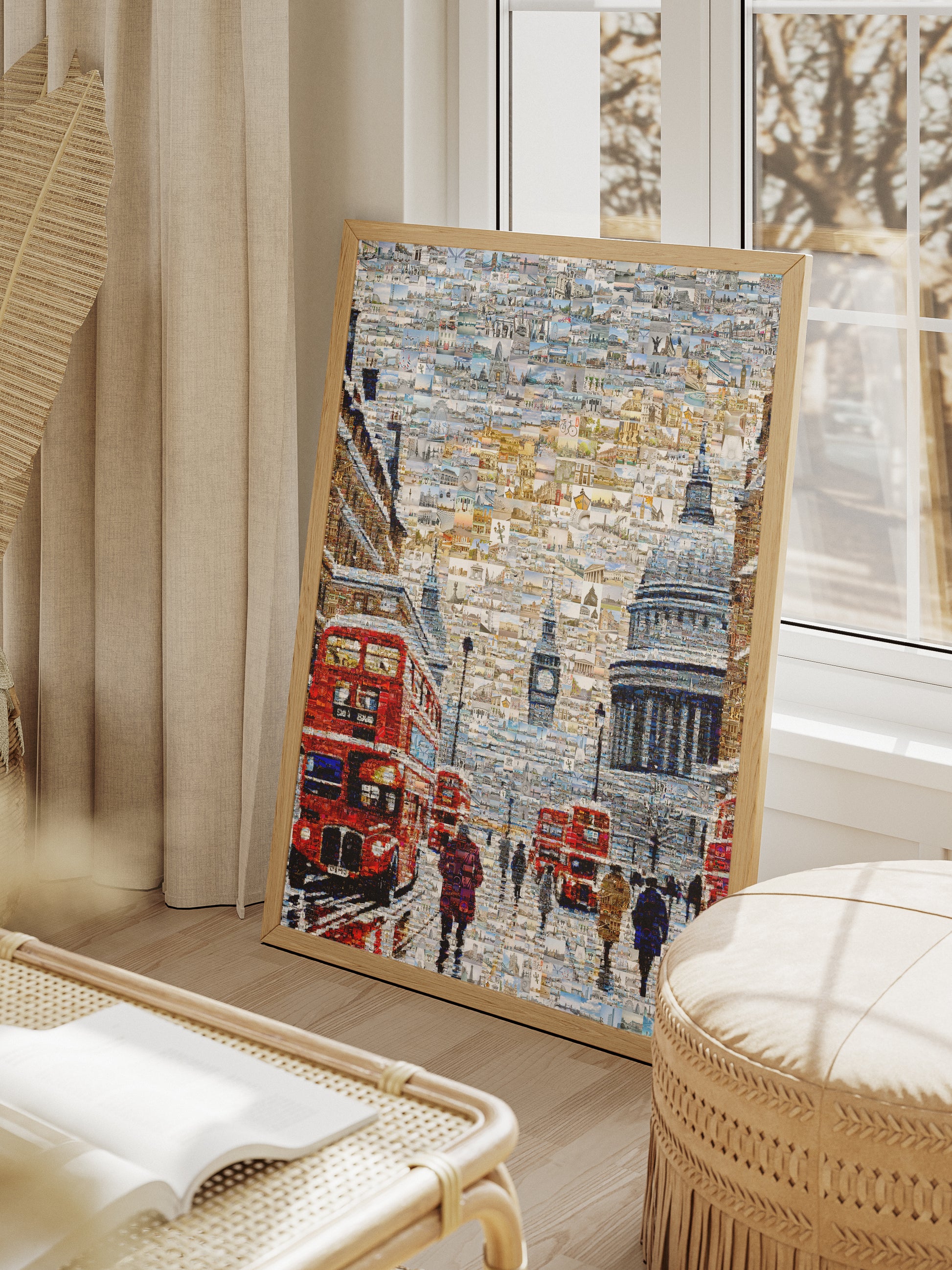 Stunning London Mosaic Artwork - Iconic Red Buses, St. Paul's Cathedral & Big Ben AtelierMosaics