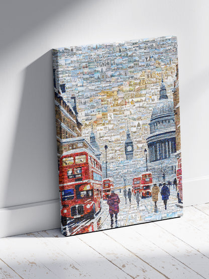 Stunning London Mosaic Artwork - Iconic Red Buses, St. Paul's Cathedral & Big Ben AtelierMosaics