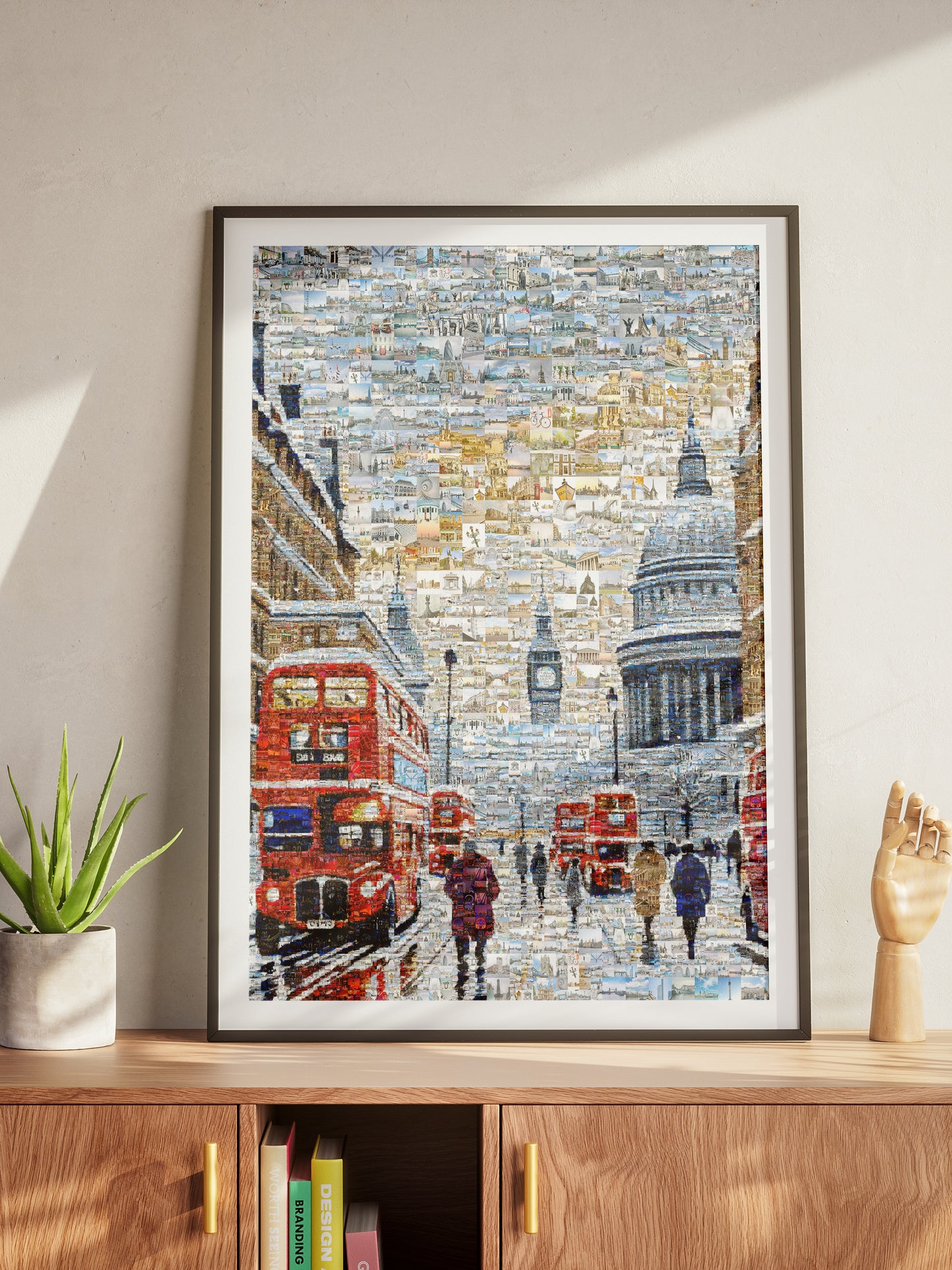 Stunning London Mosaic Artwork - Iconic Red Buses, St. Paul's Cathedral & Big Ben AtelierMosaics