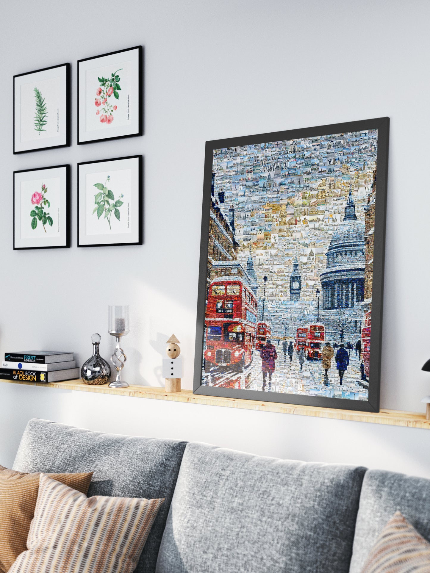 Stunning London Mosaic Artwork - Iconic Red Buses, St. Paul's Cathedral & Big Ben AtelierMosaics