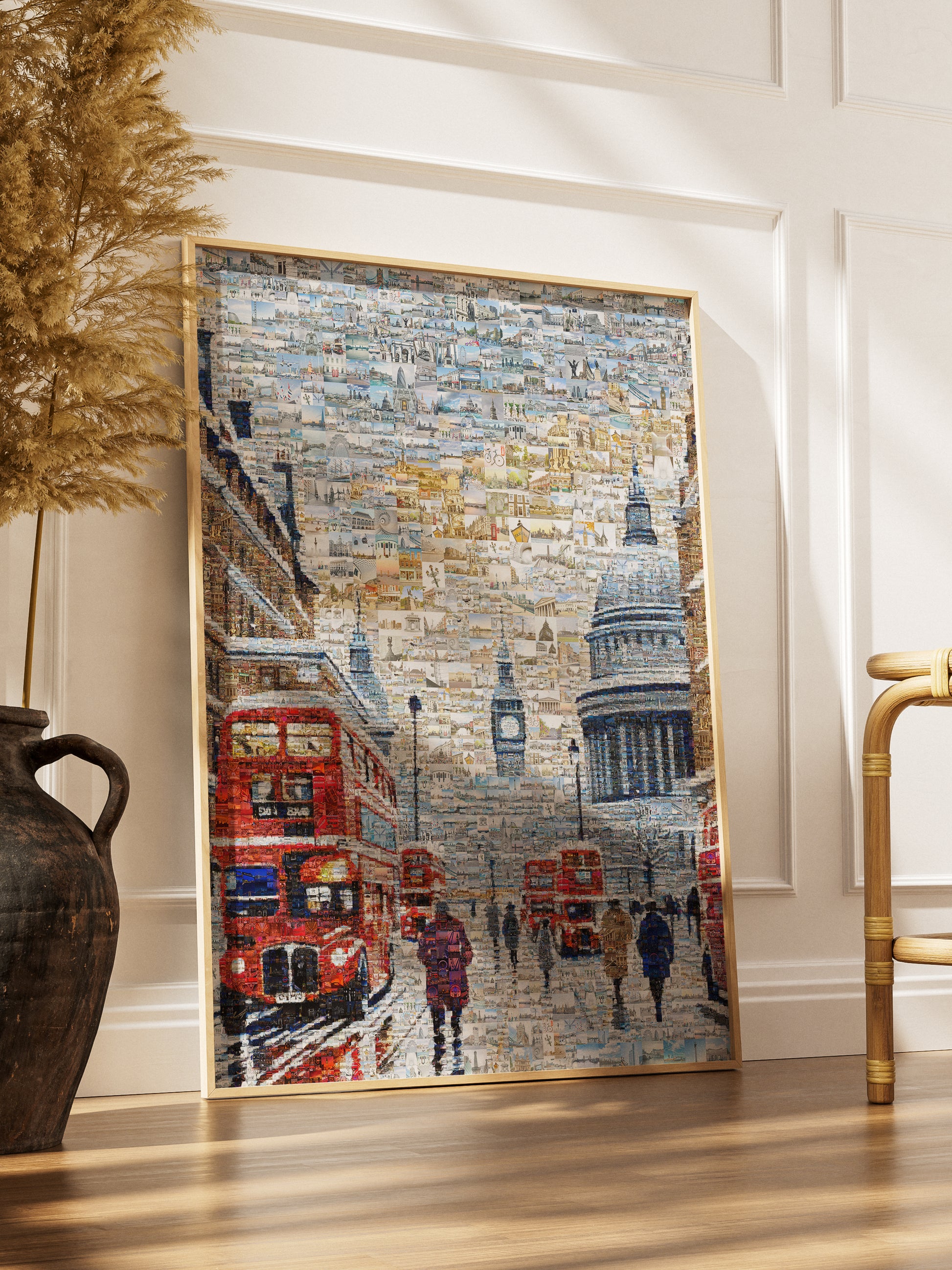 Stunning London Mosaic Artwork - Iconic Red Buses, St. Paul's Cathedral & Big Ben AtelierMosaics