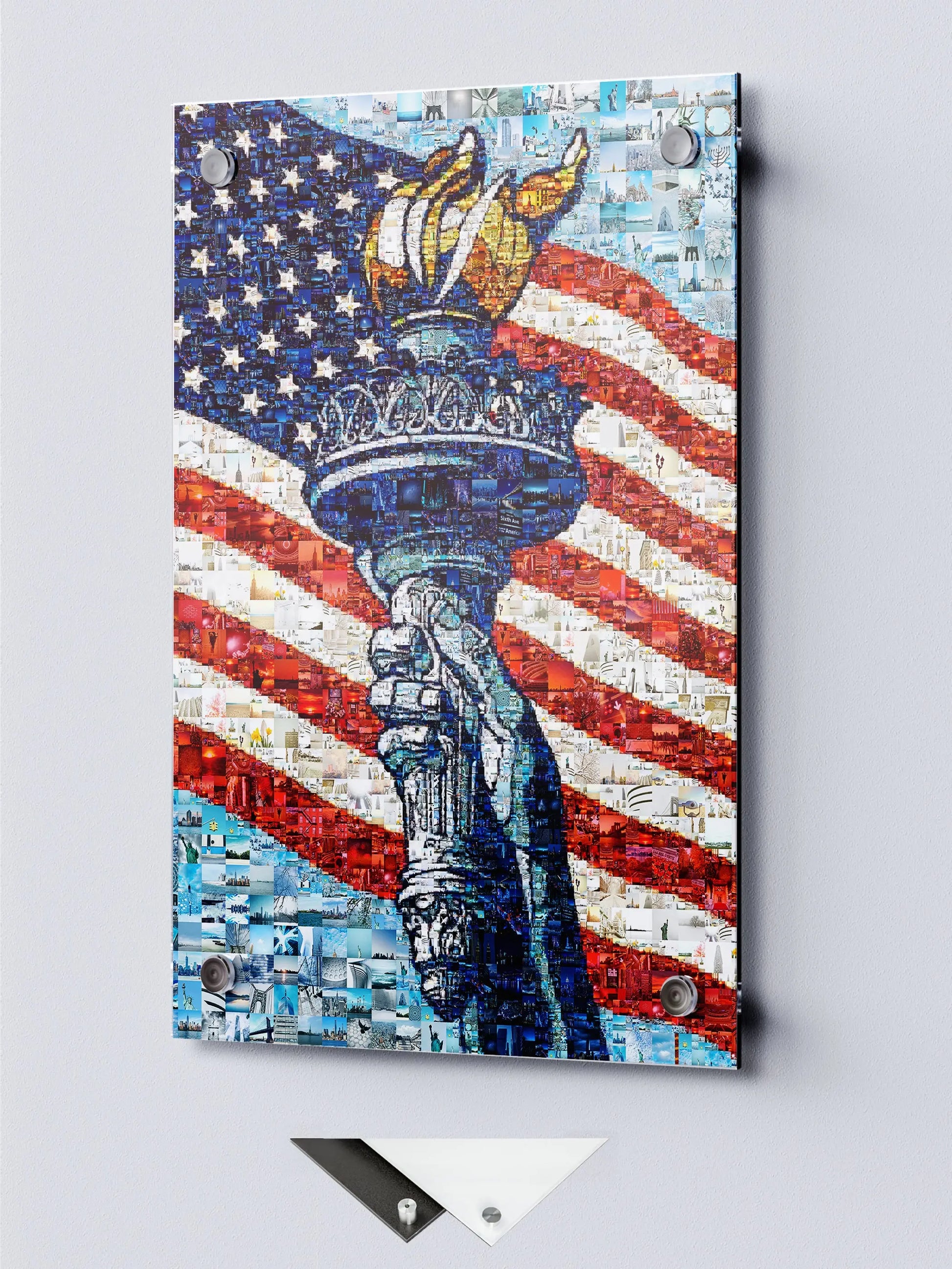 Stunning Mosaic Artwork of the Statue of Liberty and American Flag - Perfect for Home Decor AtelierMosaics