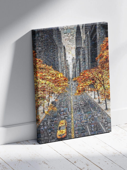 Stunning Urban Mosaic Artwork: Captivating Cityscapes in Vibrant Colors - Perfect for Home or Office Decor AtelierMosaics