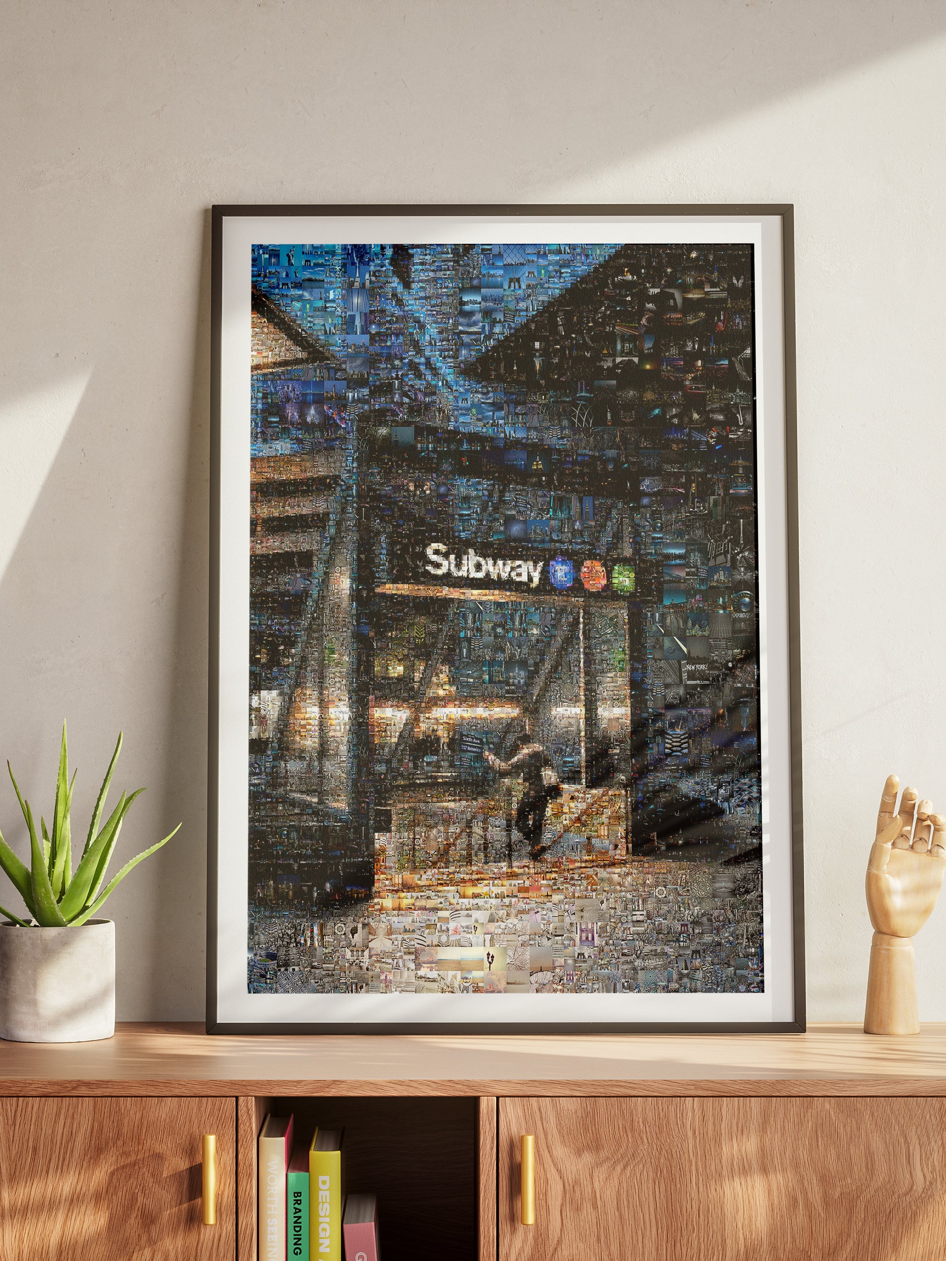 Stunning Subway Mosaic Artwork - Captivating Urban Scene in Vibrant Colors AtelierMosaics
