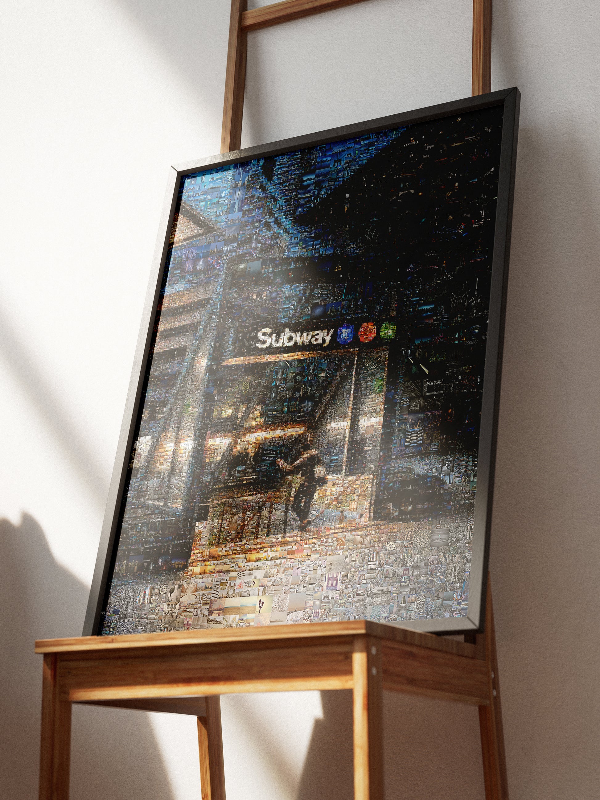 Stunning Subway Mosaic Artwork - Captivating Urban Scene in Vibrant Colors AtelierMosaics