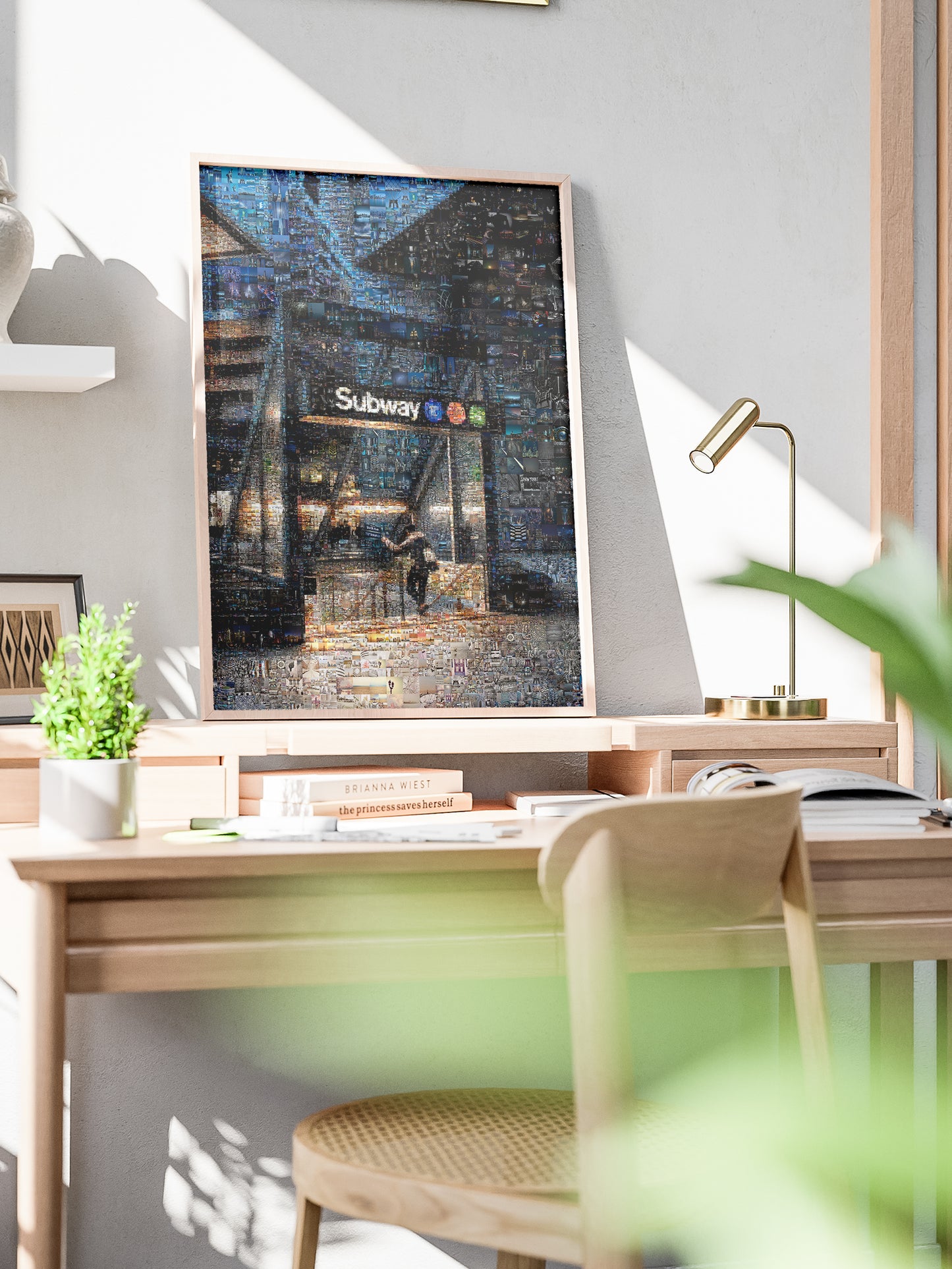 Stunning Subway Mosaic Artwork - Captivating Urban Scene in Vibrant Colors AtelierMosaics