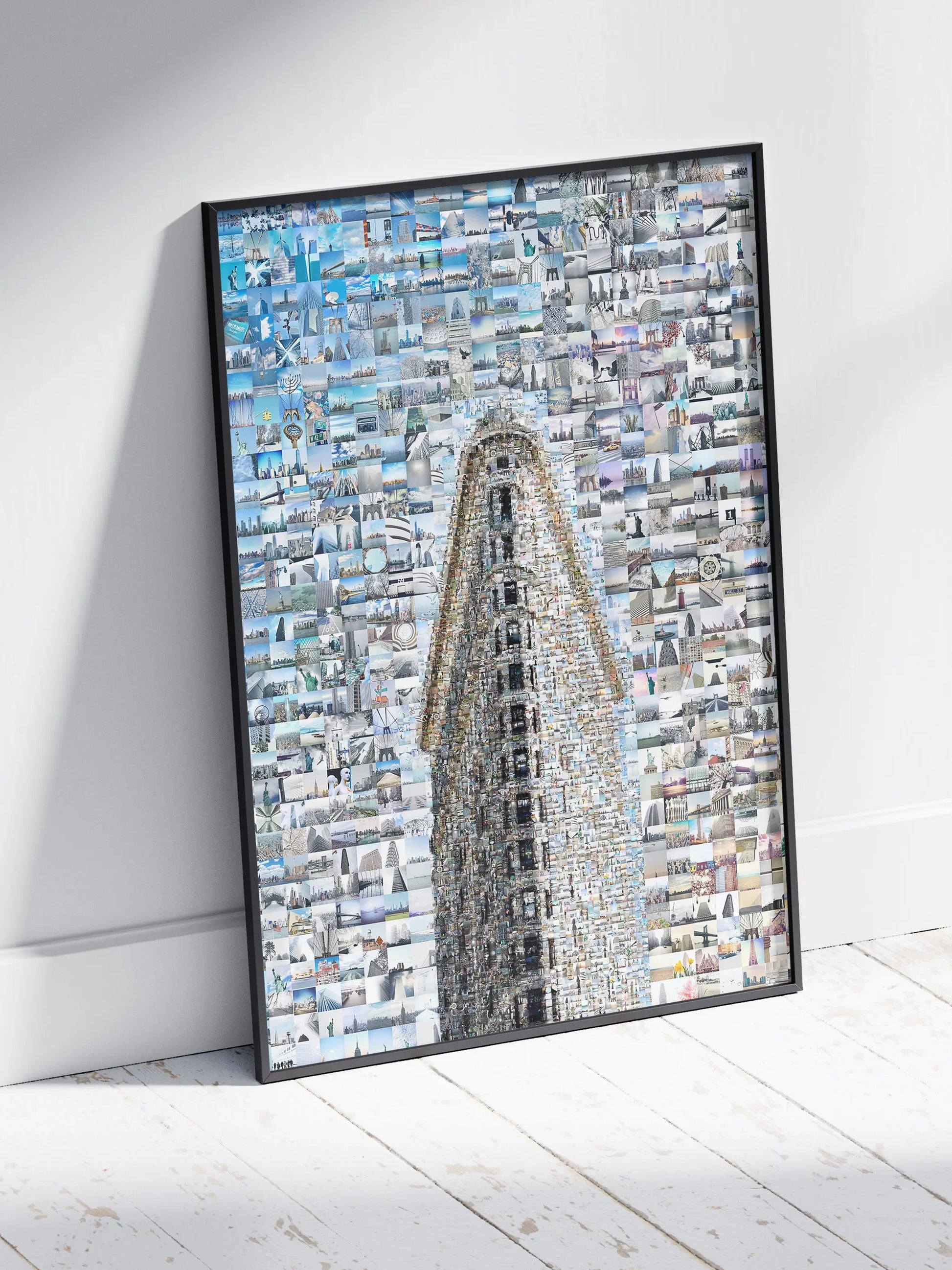 Stunning Mosaic Artwork of Iconic Flatiron Building - Unique Urban Wall Art for Modern Decor AtelierMosaics