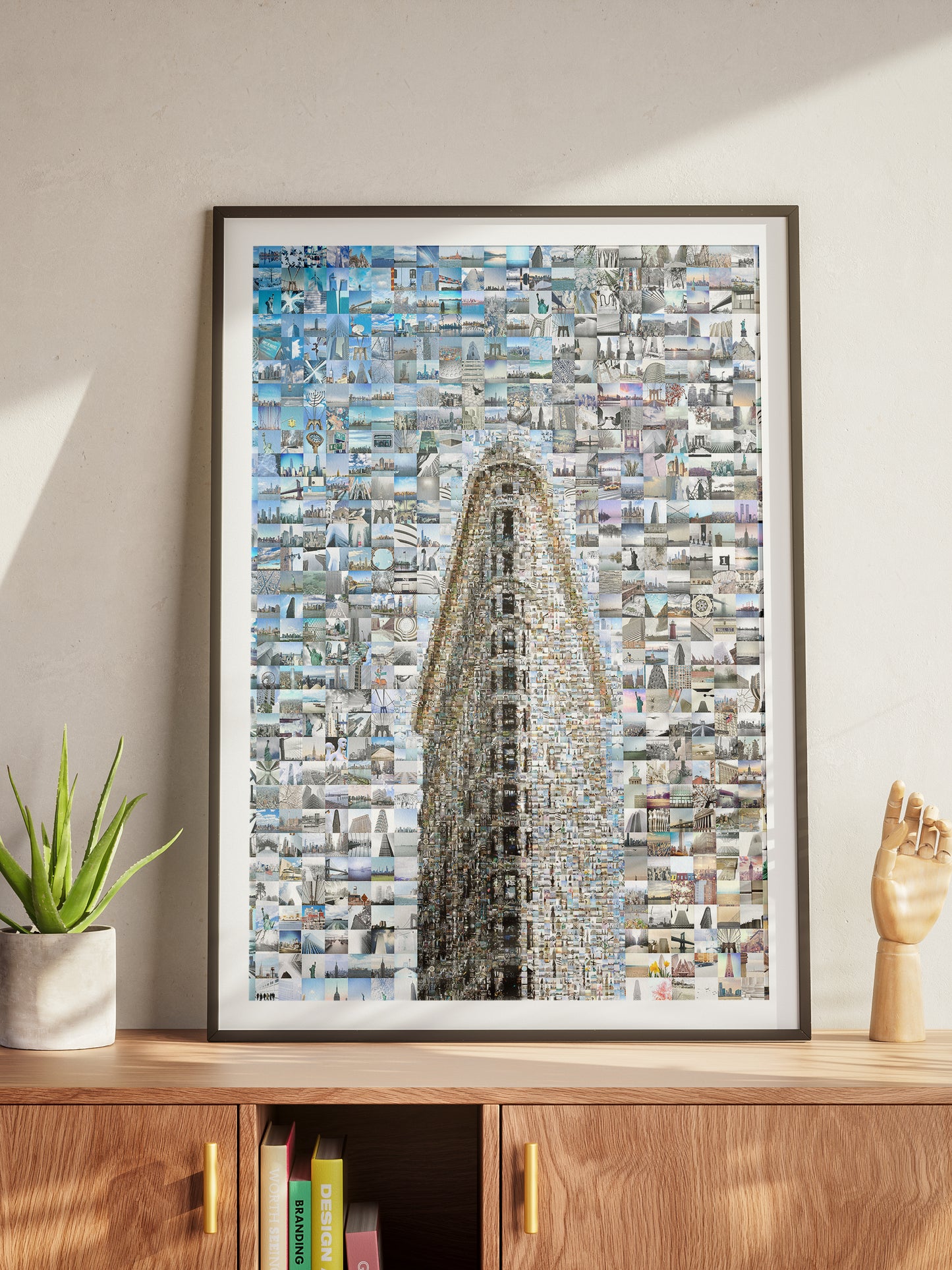 Stunning Mosaic Artwork of Iconic Flatiron Building - Unique Urban Wall Art for Modern Decor AtelierMosaics