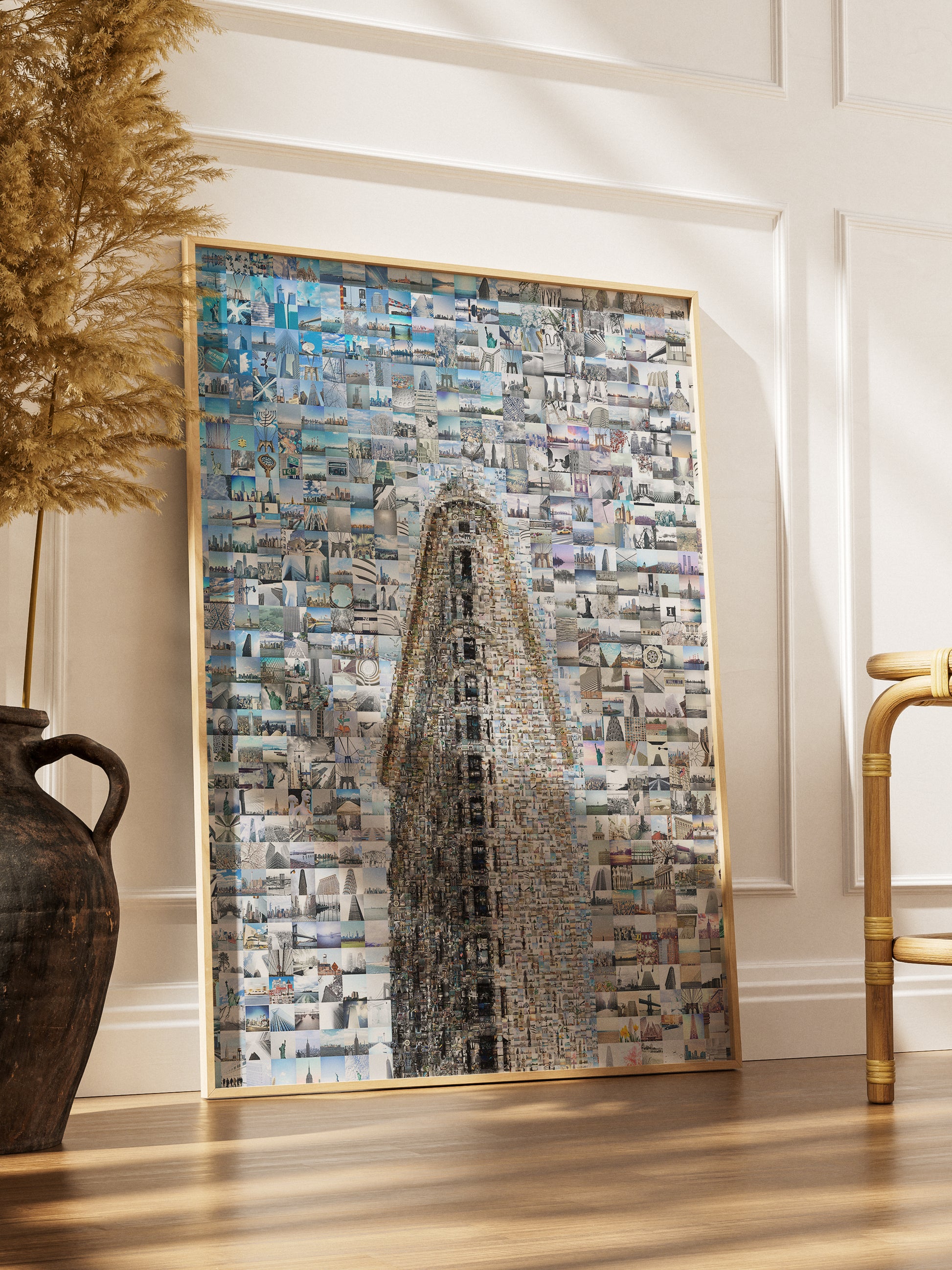 Stunning Mosaic Artwork of Iconic Flatiron Building - Unique Urban Wall Art for Modern Decor AtelierMosaics