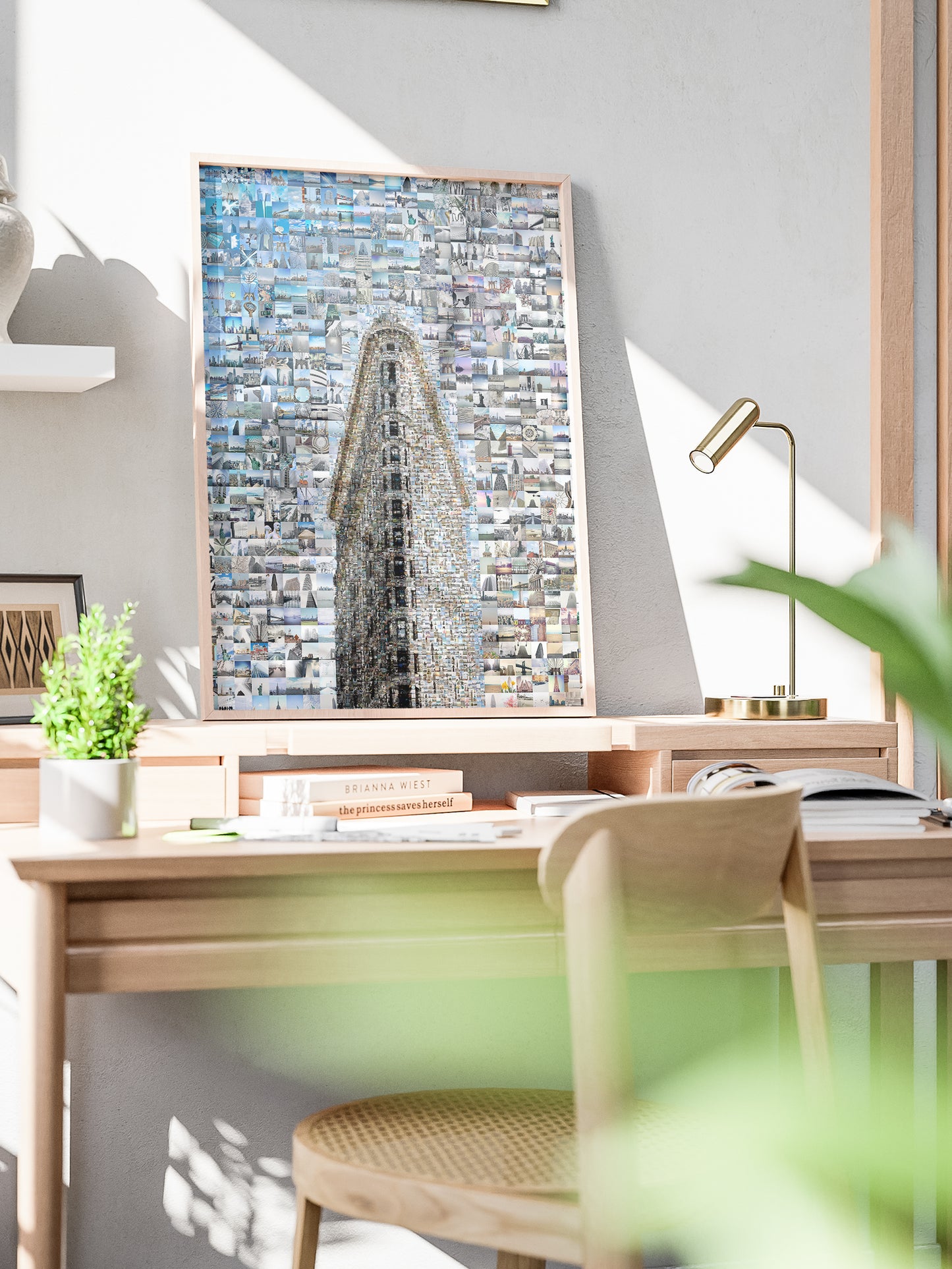 Stunning Mosaic Artwork of Iconic Flatiron Building - Unique Urban Wall Art for Modern Decor AtelierMosaics