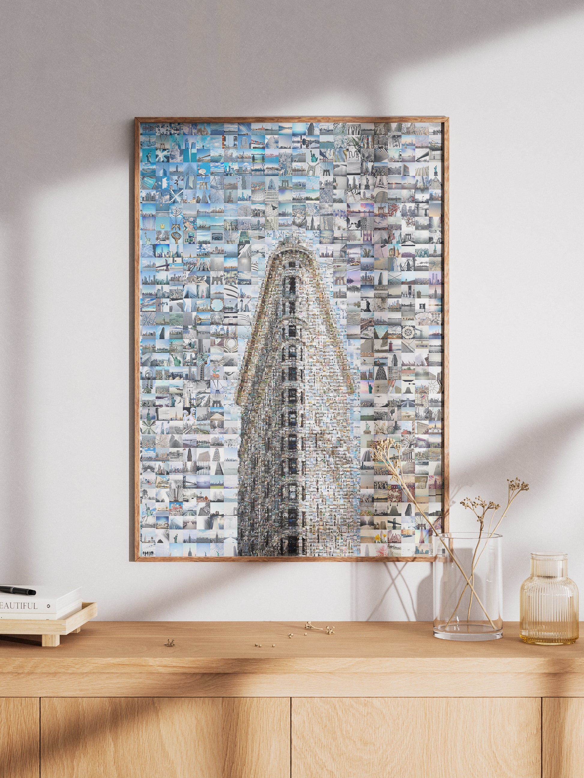 Stunning Mosaic Artwork of Iconic Flatiron Building - Unique Urban Wall Art for Modern Decor AtelierMosaics