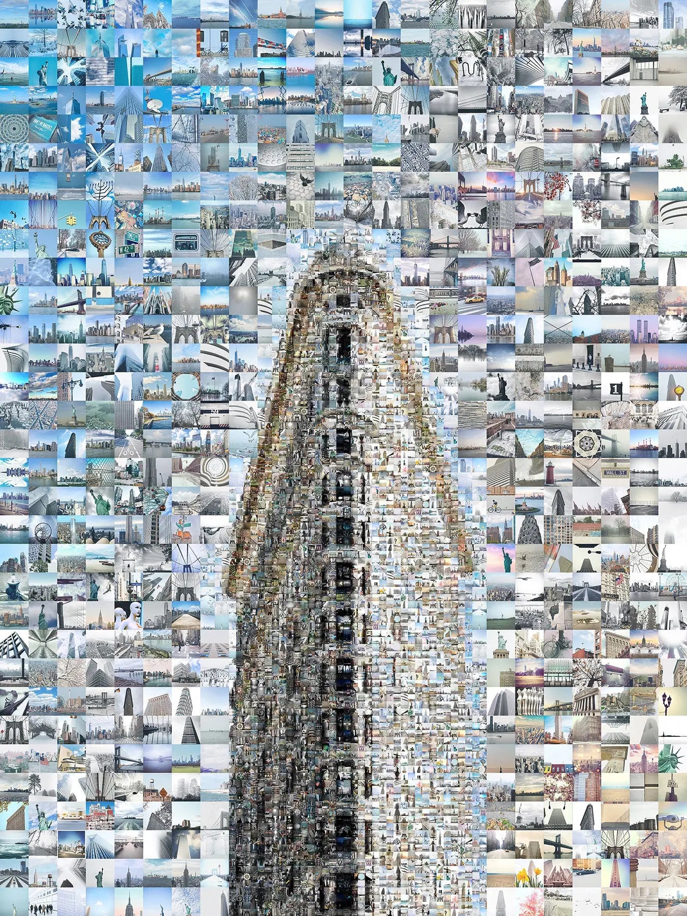 Stunning Mosaic Artwork of Iconic Flatiron Building - Unique Urban Wall Art for Modern Decor AtelierMosaics