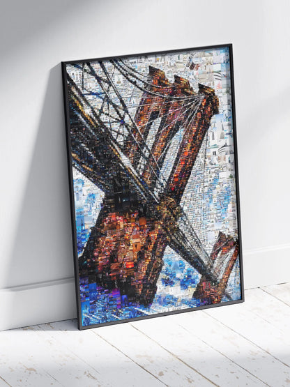 Stunning Mosaic Artwork of Iconic Bridge - Unique Wall Art for Home or Office Decor AtelierMosaics