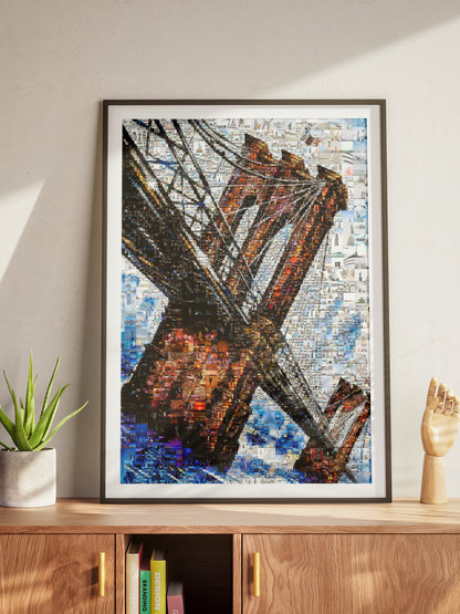 Stunning Mosaic Artwork of Iconic Bridge - Unique Wall Art for Home or Office Decor AtelierMosaics