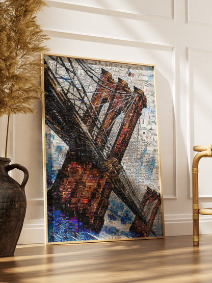 Stunning Mosaic Artwork of Iconic Bridge - Unique Wall Art for Home or Office Decor AtelierMosaics