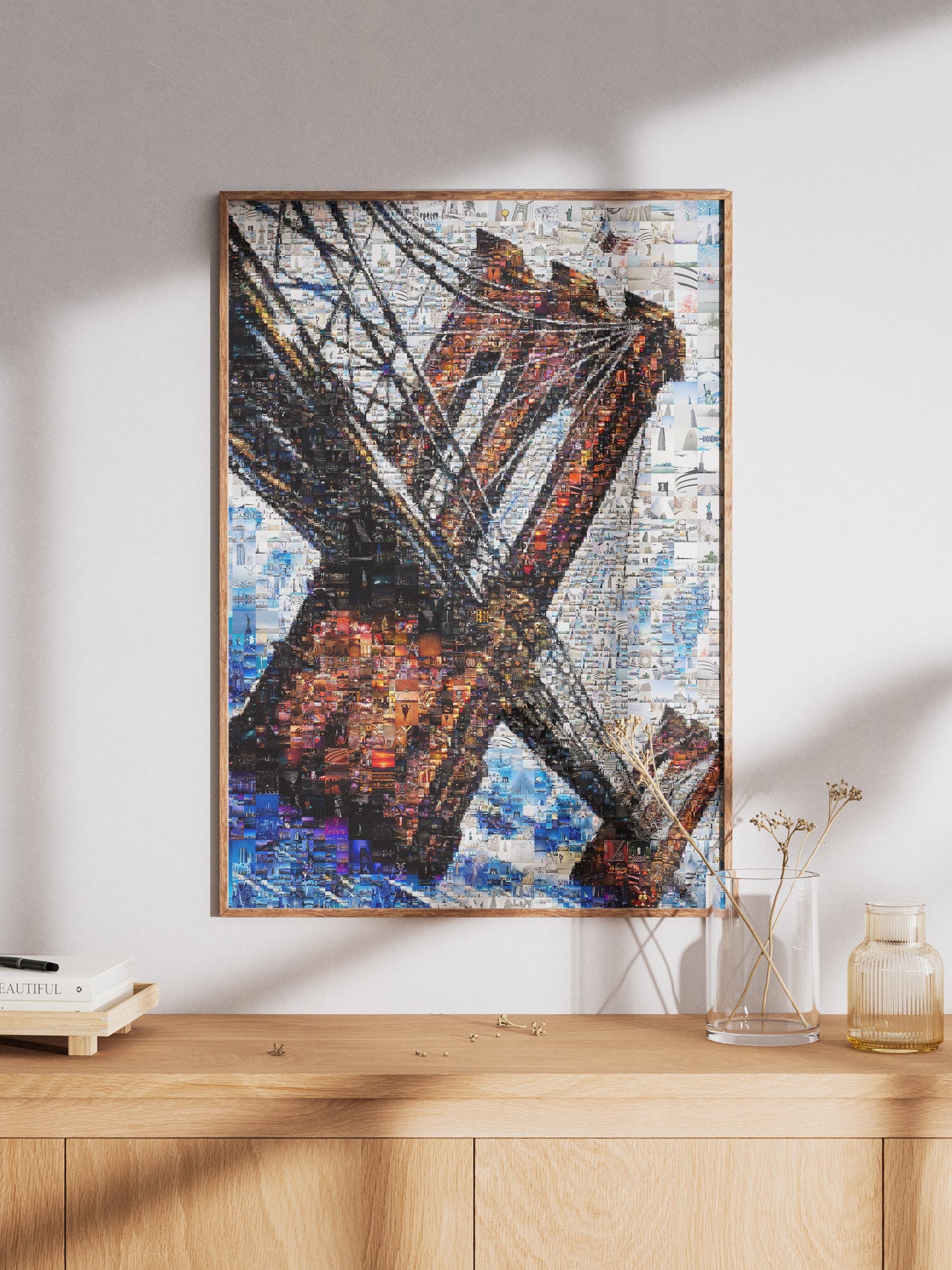 Stunning Mosaic Artwork of Iconic Bridge - Unique Wall Art for Home or Office Decor AtelierMosaics