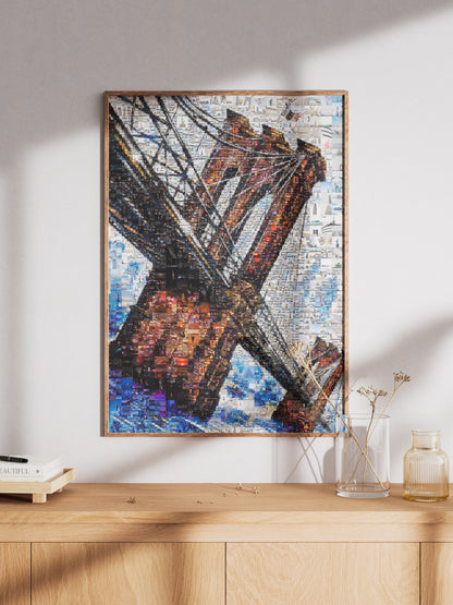 Stunning Mosaic Artwork of Iconic Bridge - Unique Wall Art for Home or Office Decor AtelierMosaics