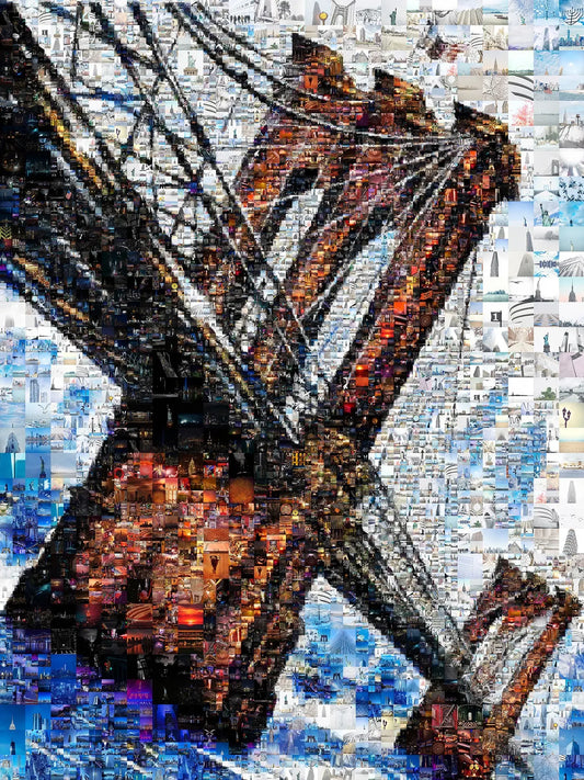 Stunning Mosaic Artwork of Iconic Bridge - Unique Wall Art for Home or Office Decor AtelierMosaics