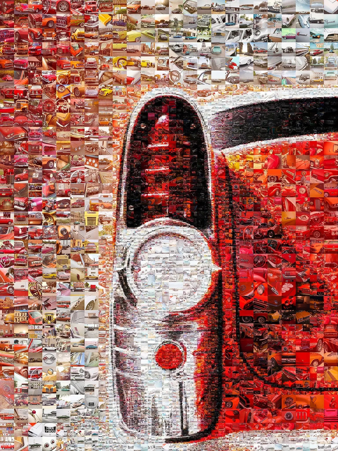 Stunning Mosaic Artwork Featuring Classic Cars: Unique Wall Art for Auto Enthusiasts AtelierMosaics