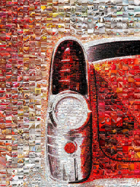 Stunning Mosaic Artwork Featuring Classic Cars: Unique Wall Art for Auto Enthusiasts AtelierMosaics
