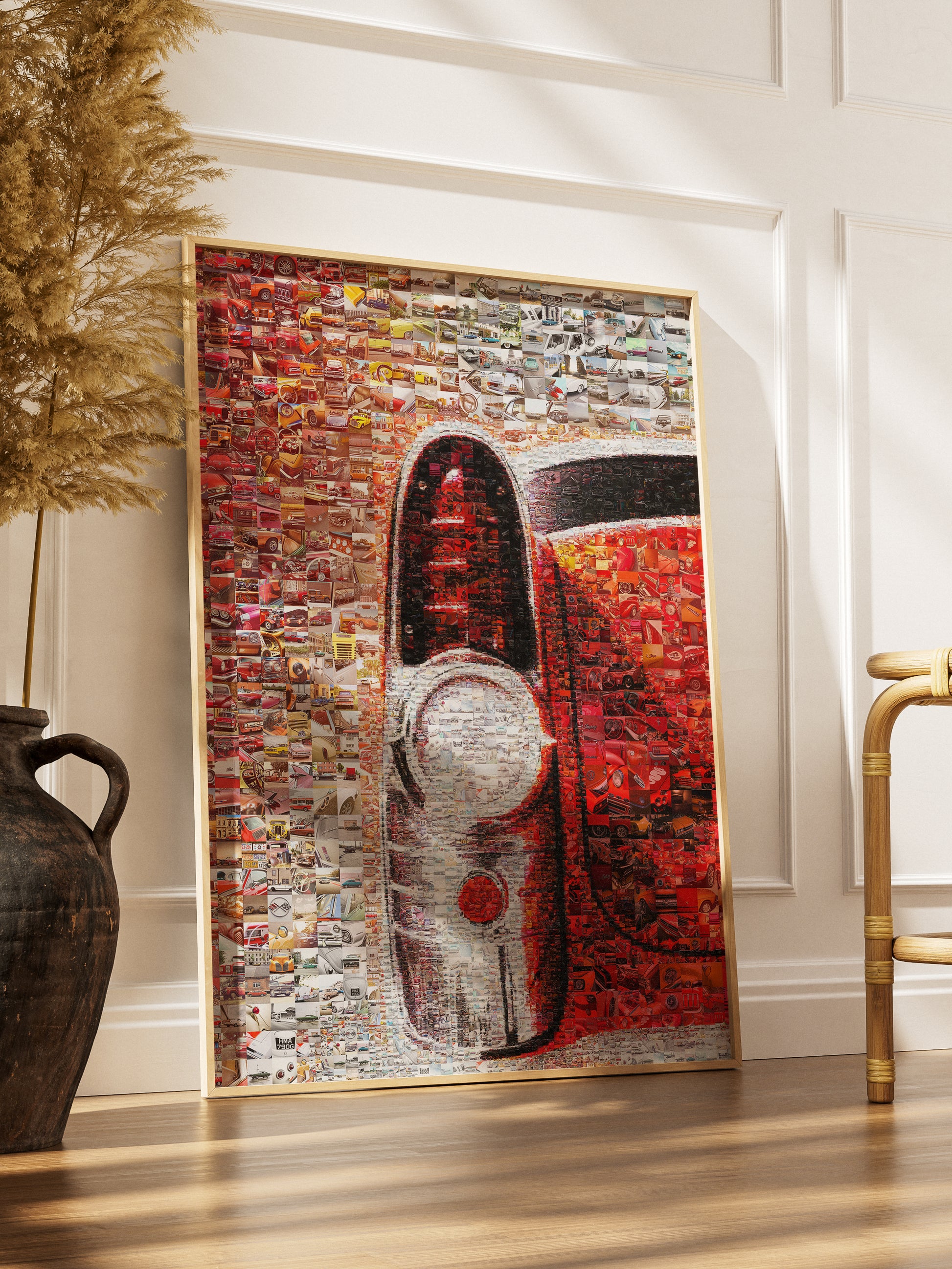 Stunning Mosaic Artwork Featuring Classic Cars: Unique Wall Art for Auto Enthusiasts AtelierMosaics