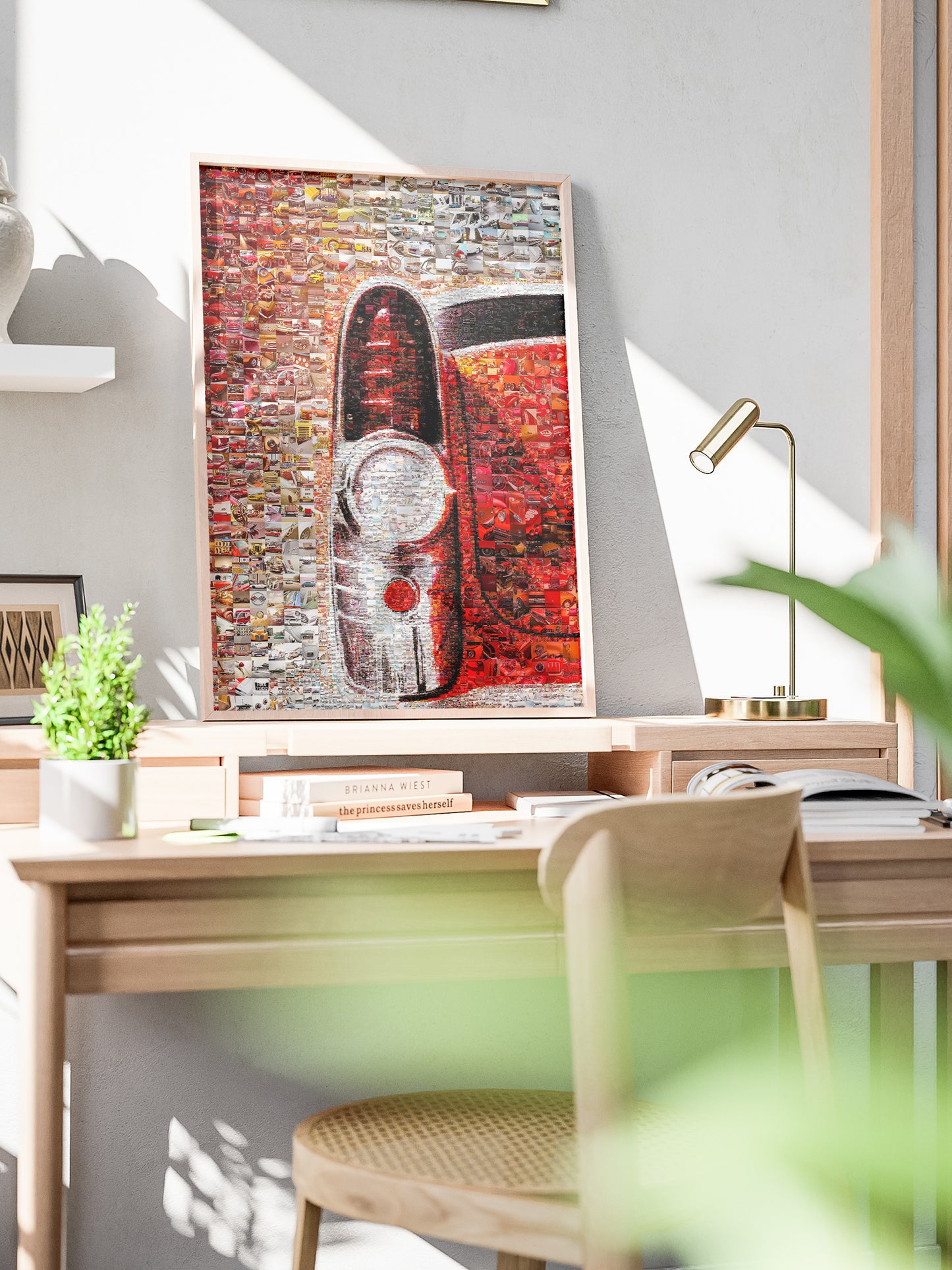 Stunning Mosaic Artwork Featuring Classic Cars: Unique Wall Art for Auto Enthusiasts AtelierMosaics