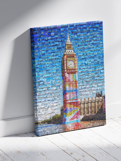 Stunning London Mosaic Artwork Featuring Iconic Big Ben - Perfect Home Decor AtelierMosaics