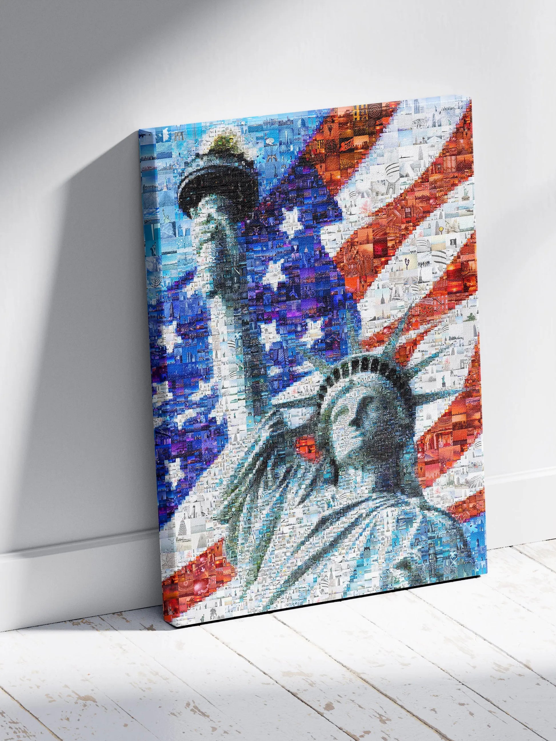 Statue of Liberty Mosaic Art - Iconic American Flag Design | Unique Wall Decor for Home & Office AtelierMosaics