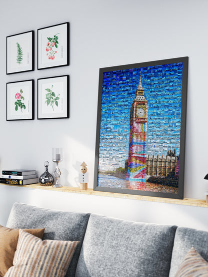 Stunning London Mosaic Artwork Featuring Iconic Big Ben - Perfect Home Decor AtelierMosaics