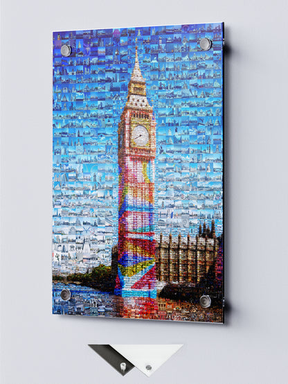 Stunning London Mosaic Artwork Featuring Iconic Big Ben - Perfect Home Decor AtelierMosaics