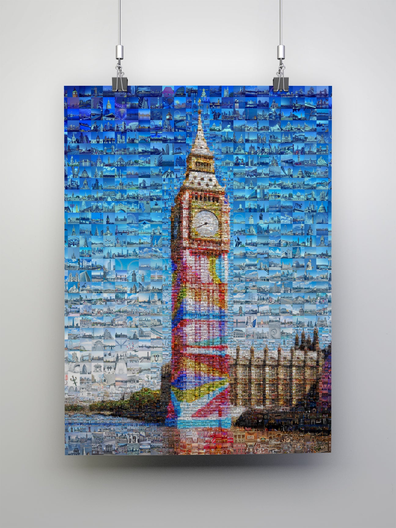 Stunning London Mosaic Artwork Featuring Iconic Big Ben - Perfect Home Decor AtelierMosaics