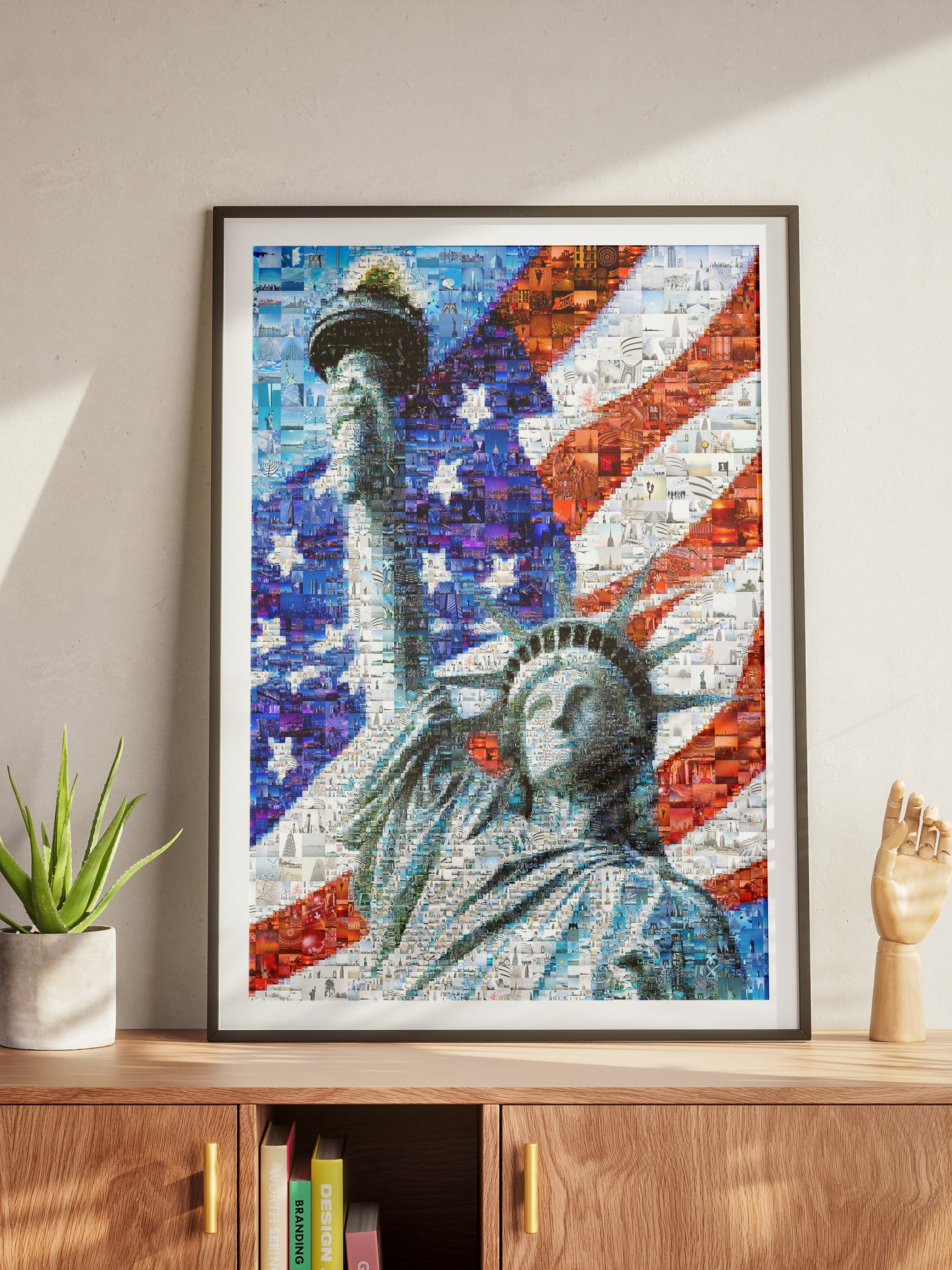Statue of Liberty Mosaic Art - Iconic American Flag Design | Unique Wall Decor for Home & Office AtelierMosaics