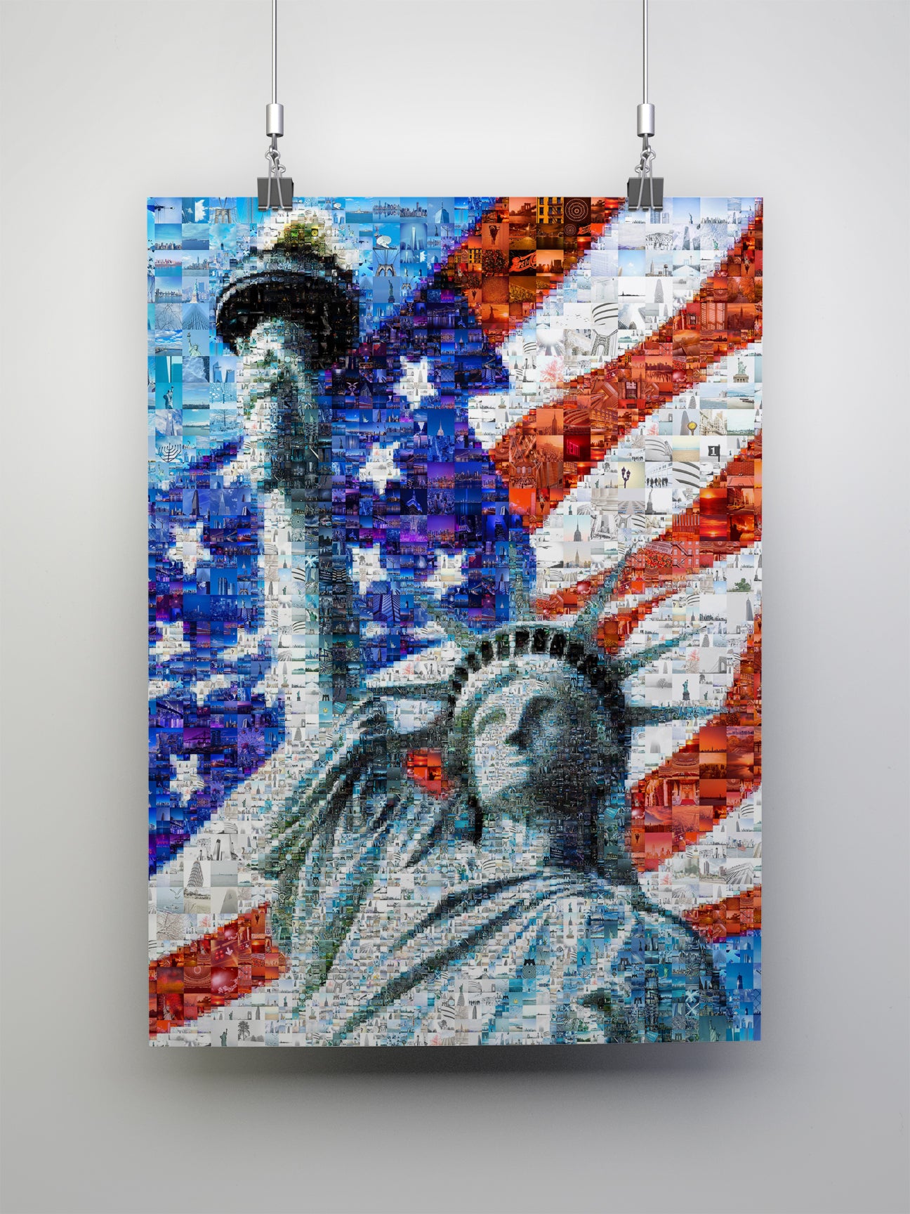 Statue of Liberty Mosaic Art - Iconic American Flag Design | Unique Wall Decor for Home & Office AtelierMosaics