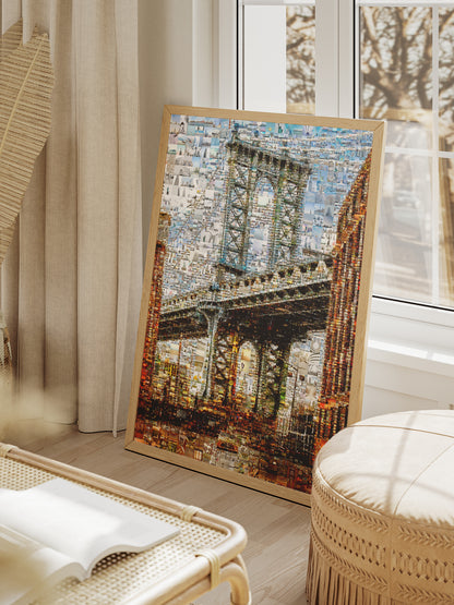 Stunning Manhattan Bridge Mosaic Artwork - Unique Urban Home Decor AtelierMosaics
