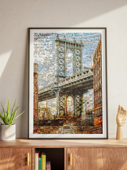 Stunning Manhattan Bridge Mosaic Artwork - Unique Urban Home Decor AtelierMosaics