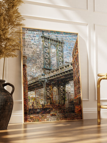 Stunning Manhattan Bridge Mosaic Artwork - Unique Urban Home Decor AtelierMosaics
