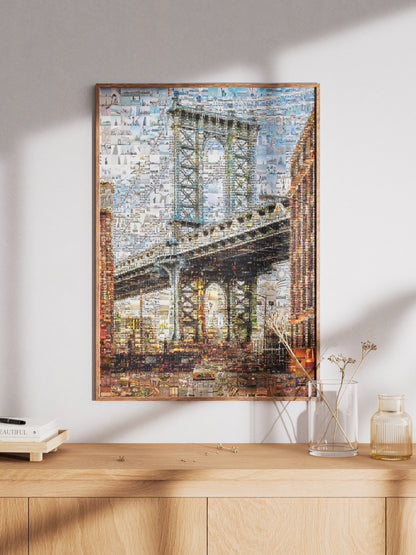 Stunning Manhattan Bridge Mosaic Artwork - Unique Urban Home Decor AtelierMosaics