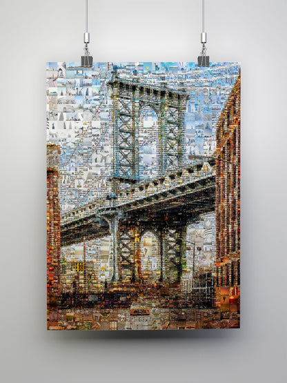 Stunning Manhattan Bridge Mosaic Artwork - Unique Urban Home Decor AtelierMosaics
