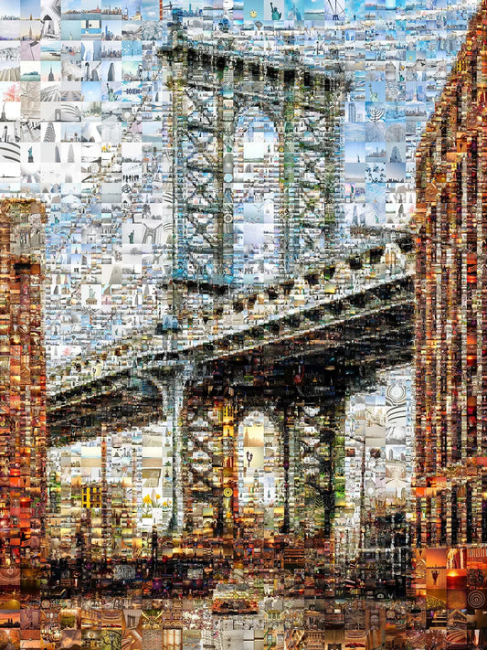 Stunning Manhattan Bridge Mosaic Artwork - Unique Urban Home Decor AtelierMosaics
